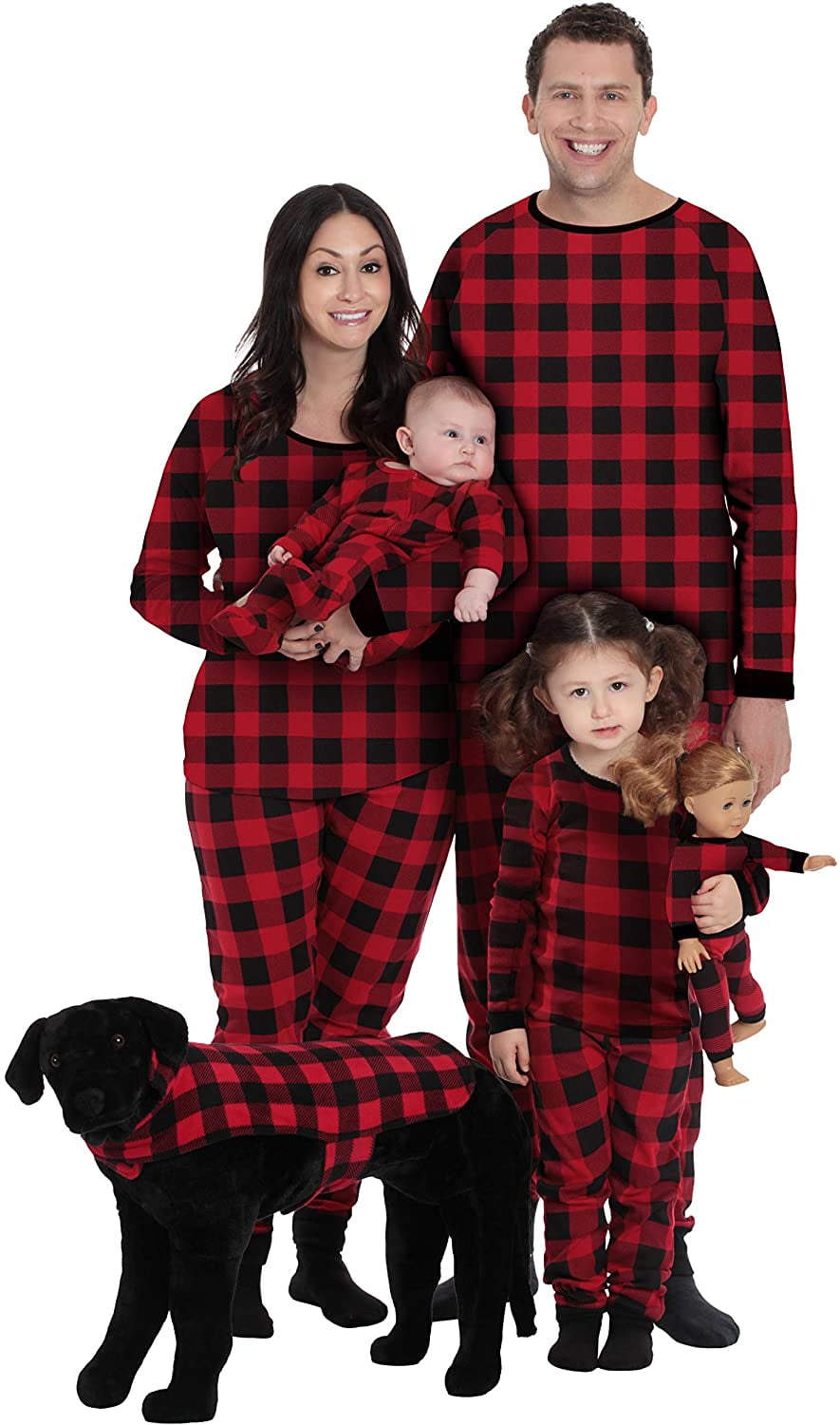 #followme Matching Velour Lounge Robes for Family Couples Dog and Owner Buffalo Plaid 