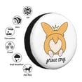 thumbnail image 4 of Pofeuu Prince Corgi Dog Print Spare Tire Wheel Cover for Car Truck SUV Camper Universal Fit Spare Tire Cover RV Spare Tire Covers-16 inch, 4 of 6