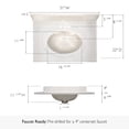 thumbnail image 2 of Pemberly Row Cultured Marble  31" Single Bowl Vanity Top Solid Ivory Swirl, 2 of 4