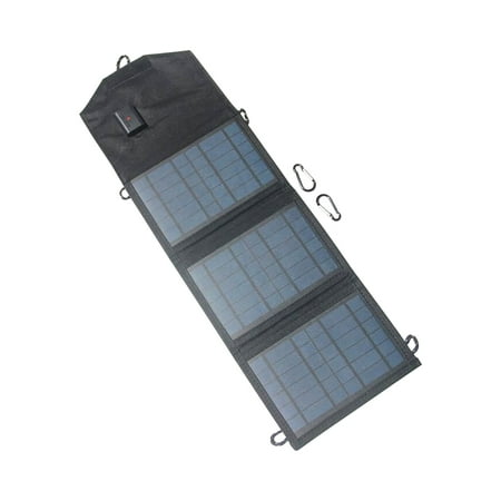 

Portable 10.5W 5V Solar Panel Folding Bag Outdoor Camping New Energy Charger USB Mobile Power Outdoor Charger With Two Climbing Buckles Solar Panel