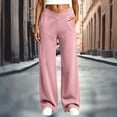 thumbnail image 2 of AherBiu Yoga Pants for Women Crossover Waisted Straight Wide Leg Baggy Loose Fitted Athletic Workout Pants with Pockets, 2 of 7