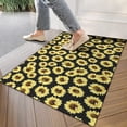 thumbnail image 4 of Black Sunflower Pattern Door Rugs,Washable Non Slip Door Mats Indoor,Decorative Door Mats,Entry Mat Indoor for Entrance,Bedroom,Kitchen,Bathroom,17"x30", 4 of 6