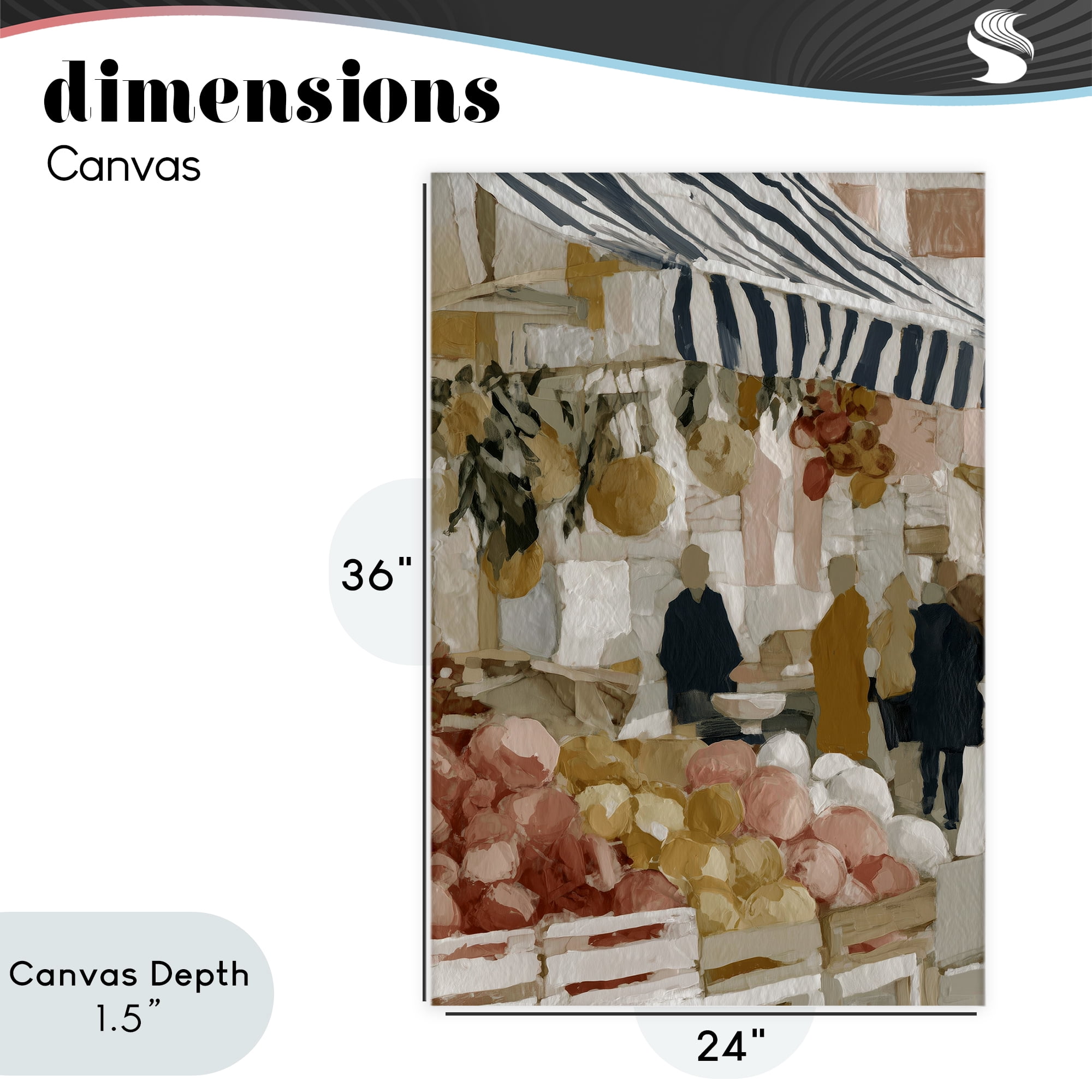 Stupell Industries Market Stall with Fresh Citrus Canvas Wall Art, design by Chromatic Storm Studio