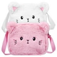 thumbnail image 1 of 2 piezas de bolso de peluche pequeño, bolso de hombro con dibujos animados, bolso cruzado, monedero, mini bolso de mano para mujer, 1 of 7