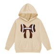 thumbnail image 4 of GiLiling Girls Football Bow Graphic Hoodie Kids Cute Preppy Hooded Sweatshirts Teens Oversized Long Sleeve Pullover Tops (Khaki, 5-6 Years), 4 of 4