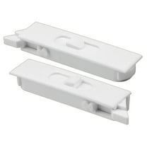 Slide-co Tilt Latch Pair, White Plastic Construction, spring-loaded, Snap-In