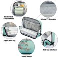 thumbnail image 4 of Standing Pencil Case with Base Large Capacity Stationery Pouch Pen Bag with Zipper for Women Men Flowers and Butterflies Flying, 4 of 7
