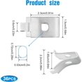 thumbnail image 2 of czcpp-36Pcs Pilaster Shelf Support Clip, High Load-Bearing Adjustable Cabinet Shelf Pegs, Pilaster Steel Shelf Brackets Metal Wire Rack Clips for Metal Shelving Cabinet Bookcase (Silvery), 2 of 4