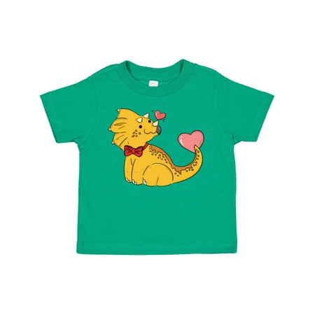 

Inktastic Yellow Triceratops with Red Bowtie and Pink Hearts Gift Toddler Boy or Toddler Girl T-Shirt