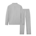 thumbnail image 4 of Men’s Long Sleeve Zip Collar Pullover Top and Drawstring Waist Pants Two Piece Set Casual Relaxed Fit Tracksuit Outfit, 4 of 5