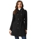 thumbnail image 1 of Abrigo de Invierno Allegra K para Mujer Cuello Peter Pan Negro M, 1 of 6