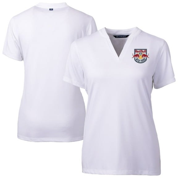 Women's-Cutter & Buck  White New York Red Bulls Forge Heather Stretch Blade Top
