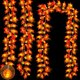 thumbnail image 2 of Guirnalda de otoño con luces de calabaza, decoración de Halloween para el hogar, luces de calabaza 3D con hojas y pilas., 2 of 5
