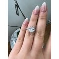 thumbnail image 2 of Farra - Double Row Accented Round & Oval Moissanite Lab - Diamond Engagement Ring, 2 of 12