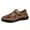 Brown_008, variant on Domuza Men's Summer Casual Comfortable Closed Toe Leather Handmade Sandals Outdoor Fisherman Beach Shoes For Outdoor Walking Driving Black 9 (EU-43)