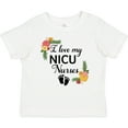 thumbnail image 3 of Inktastic I Love My NICU Nurses with Baby Footprints and Flowers Boys or Girls Baby T-Shirt, 3 of 5