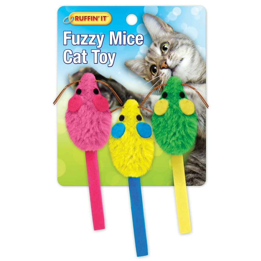 Fuzzy Mice W/Catnip 3/Pkg