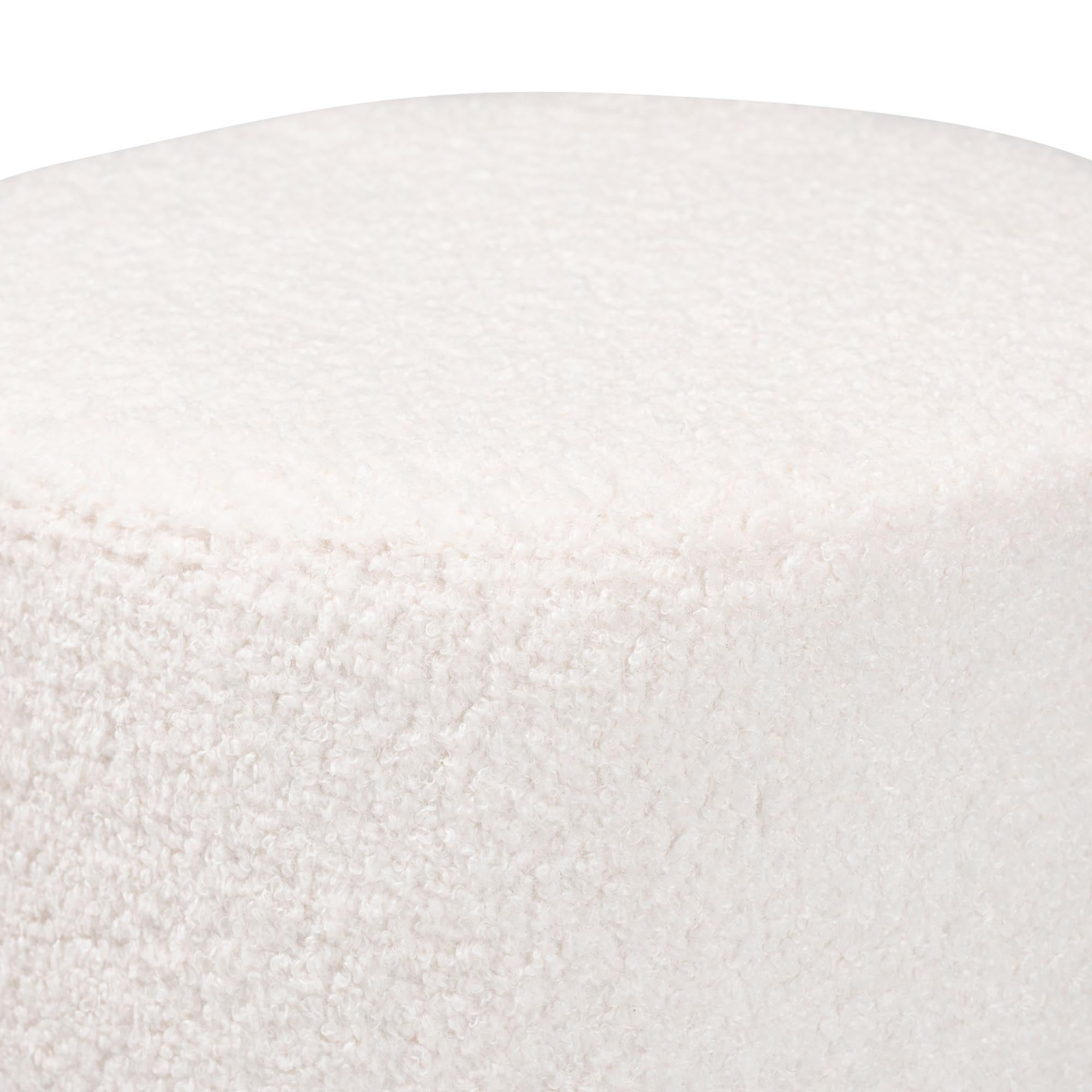 Baxton Studio Tori Modern and Contemporary Ivory Boucle Upholstered Ottoman