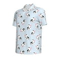 thumbnail image 2 of Balery Cute Farm Cow Printed Men’s Short Sleeve Polo Shirt, Midweight Men's Shirt,Golf Polo shirts -Large, 2 of 9