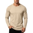 thumbnail image 4 of NMRSBDP Men's Basic Crew Neck T-Shirt Lightweight Long Sleeve Everyday Shirts for Men Soft Cotton Base Layer Tops Casual Solid Color Undershirts, 4 of 8