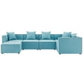 thumbnail image 1 of Lounge Sectional Sofa Set, Fabric, Blue, Modern Contemporary Urban Design, Outdoor Patio Balcony Cafe Bistro Garden Furniture Hotel Hospitality, 1 of 10