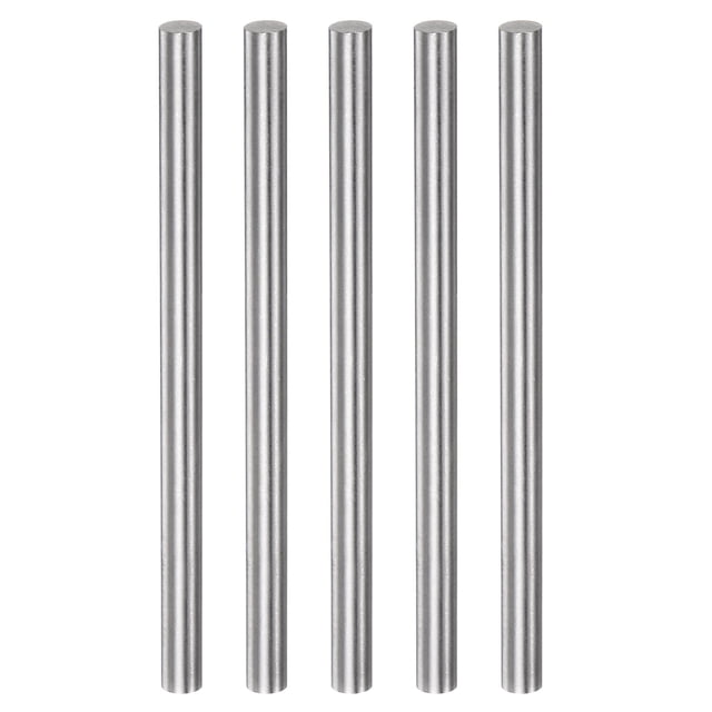 Unique Bargains 5 Packs 6.2mm x 100mm High Speed Steel (HSS) Round Rod Lathe Bar Stock DIY Tool