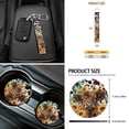 thumbnail image 7 of Jeiento Highland Cow Front Car Seat Covers with Armrest Mat Sunflower Steering Wheel Cover Seatbelt Strap Pad Trash Can Air Vent Pouch Cup Holders Rearview Mirror Cover Keychain, Set of 12, 7 of 7