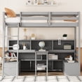 thumbnail image 2 of DECMAY Twin Loft Bed With Storage Shelves, Drawers, Seat And Desk For Grey Color, 2 of 15