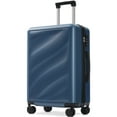 thumbnail image 3 of 3-Piece Lightweight ABS Suitcase Set with Spinner Wheels & TSA Lock, Carry-On and Checked Luggage (20"/24"/28") – Dark Blue, 3 of 16