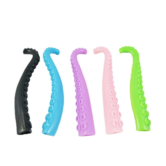 10pcs Lifelike Octopus Tentacles Finger Puppet Mini Finger Toy Practical Joke Toy Kids Funny Toy (Random Color)