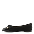 thumbnail image 4 of PATRIZIA AINOSA Women’s Ballet Flat – Boucle & Faux Patent Leather Slip-On with Bow Accent – Cushioned Insole for All-Day Comfort, 4 of 9