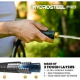 thumbnail image 2 of HYDROSTEEL PRO 3-Layer 100 Ft Garden Hose with Nozzle, Water Hose 100Ft, 2 of 5