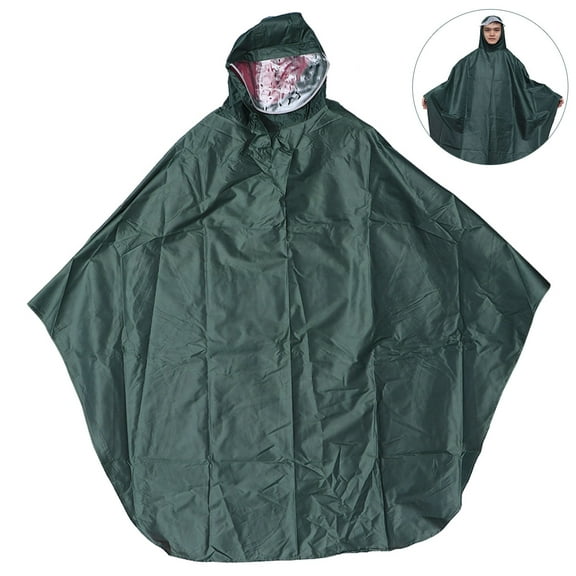 ROSENICE Mens Rain Poncho Rainproof Coat Green 1Pack for Riding and Outdoor Use