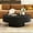 Black, variant on Euroco Coffee Table with 6.8" Thick Tabletop, Modern Drum End Table, Minimalist Fluted Center Table with Sturdy Base for Living Room,31.5"*31.5"*13.7"