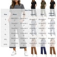 thumbnail image 3 of Womens 2 Piece Outfits Sweatsuit Short Sleeve Tops and Drawstring Waist Cropped Wide Leg Pants Lounge Workout Sets, 3 of 5