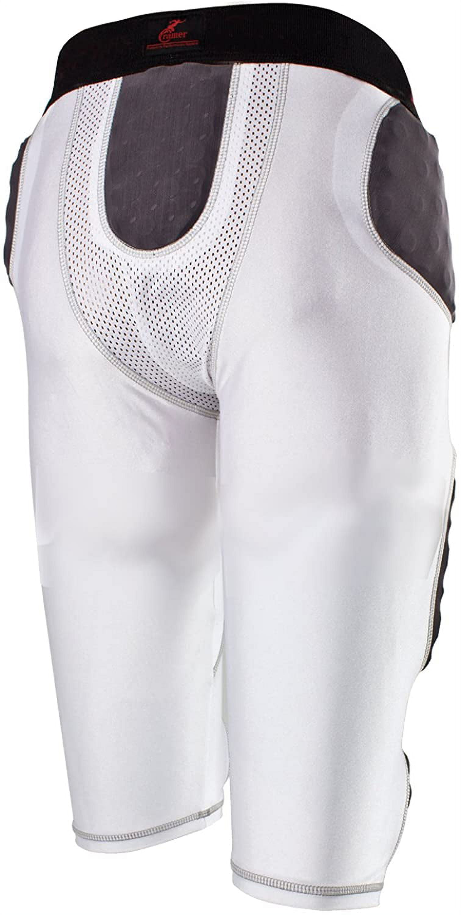 Cramer Skill 7 Pad Football Girdle With Integrated Hip, Thigh, Knee and  Tail Pads, White, Large 