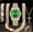 Gold&silver&green, variant on Men's Hip Hop Jewelry Set, Cuban Link chain, Pendant Necklace, Matching Bracelet and Fashion Watch