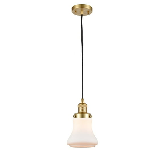 Innovations 201C-SG-G191-LED Bellmont 1 Light Mini Pendant part of the Franklin Restoration Collection, Satin Gold