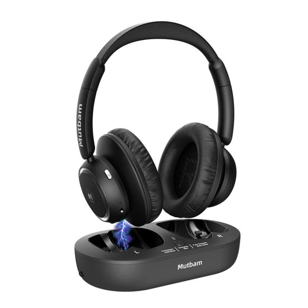 Auriculares inalámbricos Mutbam para TV con base de carga y transmisor