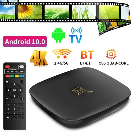 2022 Smart Android 10.0 TV Box Quad Core 2.4G/5G WIFI 4K HD Media Stream Player