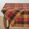 thumbnail image 3 of Saro Lifestyle Stitched Plaid Cotton Blend Tablecloth, 3 of 5