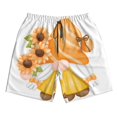 thumbnail image 2 of Honeii's Sunflower Gnomes 2 Print Men's Casual Shorts with Drawstring，Swim Trunks Quick Dry Beach Shorts, 2 of 5