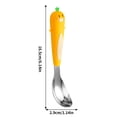 thumbnail image 3 of ChicYu 316 Stainless Steel Childrens Spoon Household Food Grade Tableware Utensil Kids Safe Eating Spoon Ergonomic Grip Toddler Feeding Implement F, 3 of 5