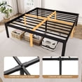 thumbnail image 6 of Merrland King Size Metal Bed Frame, 18" Platform Bed with Large Under-Bed Storage Space, Noise-Free, Easy Assembly, Black, 6 of 7