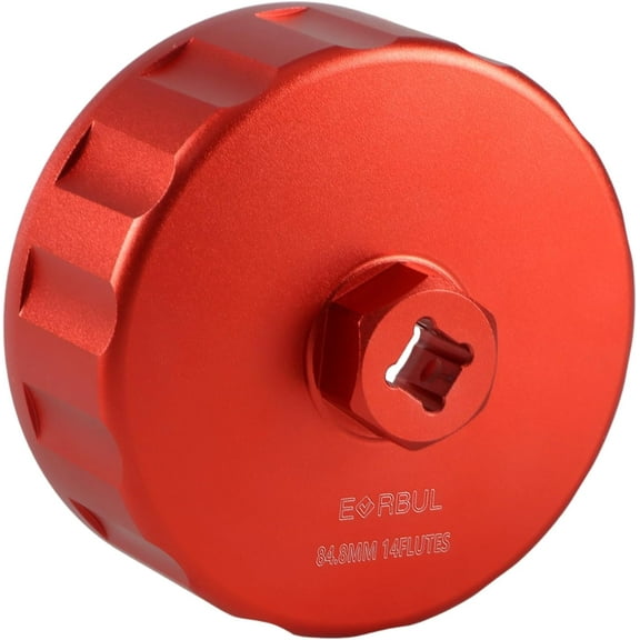 Aluminum Oil Filter Wrench CNC Machining 84.8 mm 14 Flutes Oil Filter Cap Wrench Removal Tool Compatible with Mercedes Dodge Jeep 3.0L Diesel Engines