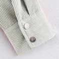thumbnail image 5 of OIOLOYJM Womens Corduroy Jackets Causal Contrast Collar Zip Up Long Sleeve Comfortable Cropped Jackets Fall Winter Casual Vintage Basic Outdoor Coat with Pockets White XL, 5 of 5