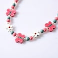thumbnail image 4 of Kids Mixed Color Wool Beads Necklace Bracelet Set Princess Jewelry Gift, 4 of 5