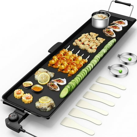 Electric Teppanyaki Table Top Grill Griddle BBQ Barbecue Nonstick (The Best Electric Griddle)