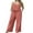 01 Brick Red, variant on Cueply Lounge Sets for Women Summer 2 Piece Outfits Casual Tops Elastic Wide Leg Pants with Pockets