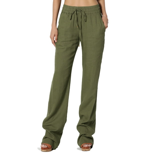 TheMogan - TheMogan Women's PLUS Drawstring Elastic Waist Mid Rise